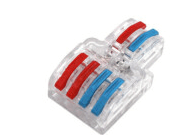 SPL-4 Dual Channel Lever Wire Connector 4 Port Terminal Block CCTV, image 1