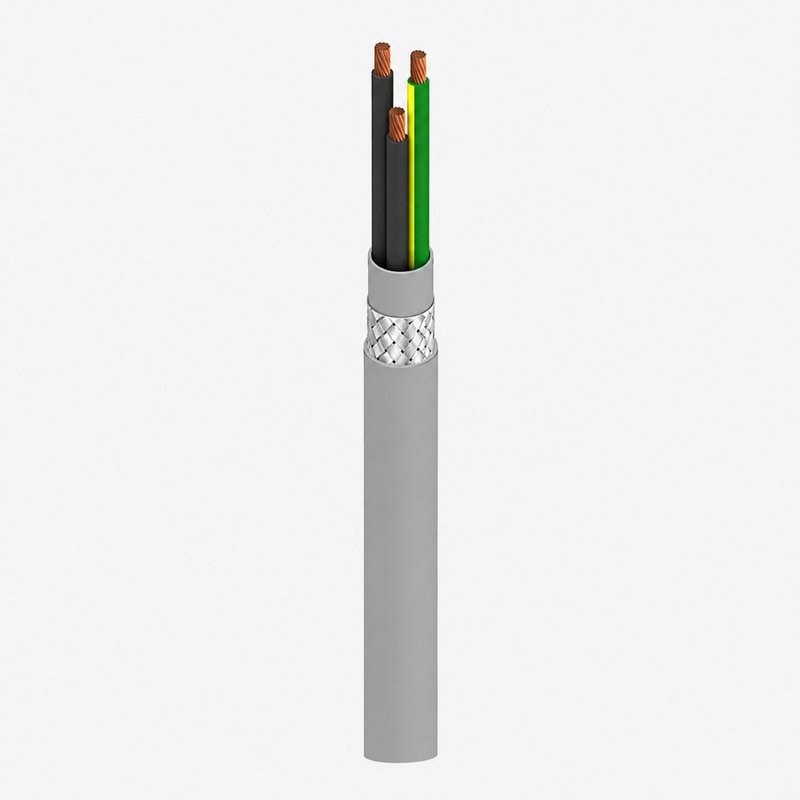 Belden 73003WS Control Cable 3 Core Shielded PVC Grey Per Meter, image 1