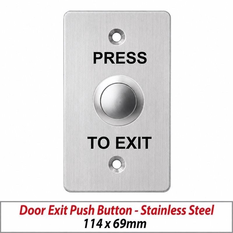 ACM-K14B Stainless Steel Door Exit Push Button 114×69mm, image 1