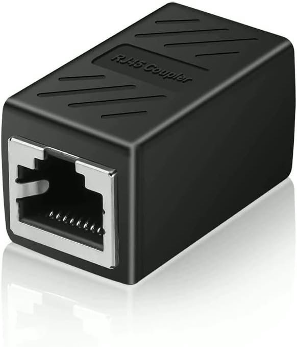 RJ45 Female to Female Coupler Inline Ethernet Connector Cat5e Cat6, image 1