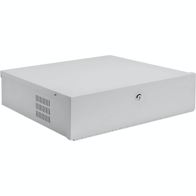Lockable CCTV DVR Security Lock Box Metal Beige 210×210mm, image 1