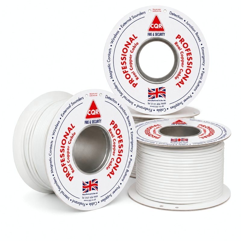 CQR 8 Core LSF Low Smoke Full Copper Alarm Cable 100m – White (CAB8/WH/LSF/100M), image 1