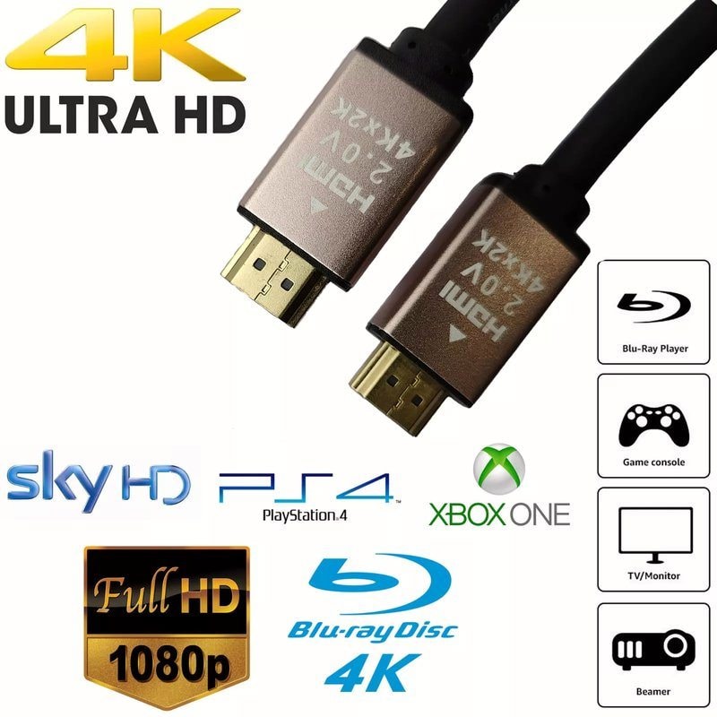 HDMI Cable 4K High Speed 10m 60Hz AOC Ethernet HDMI-A Male to Male Black, image 1