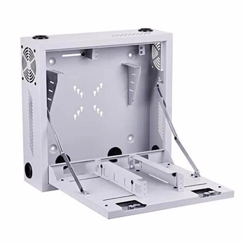 CCTV DVR Lock Box Wall Mount Enclosure Steel Beige 180×180×50mm, image 1