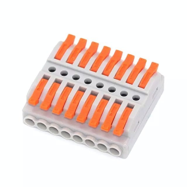 SPL-8 Lever Wire Connector 8 Port Terminal Block for CCTV Power, image 1