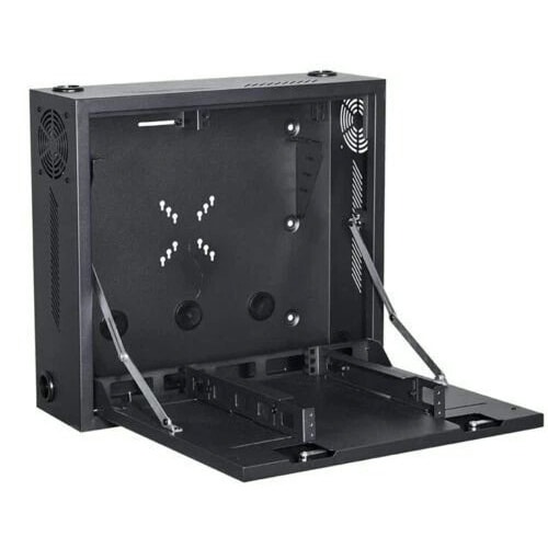 CCTV DVR Lock Box Wall Mount Enclosure Black 180×180×50mm, image 1