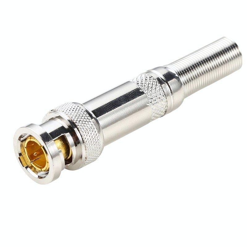 BNC Male Crimp Connector for CCTV Coaxial Cable RG59 RG6, image 1
