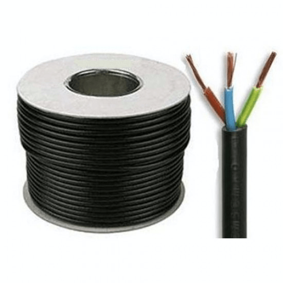 UniStrand 3183Y 2.5mm 3 Core PVC Flexible Cable Black 100m, image 1