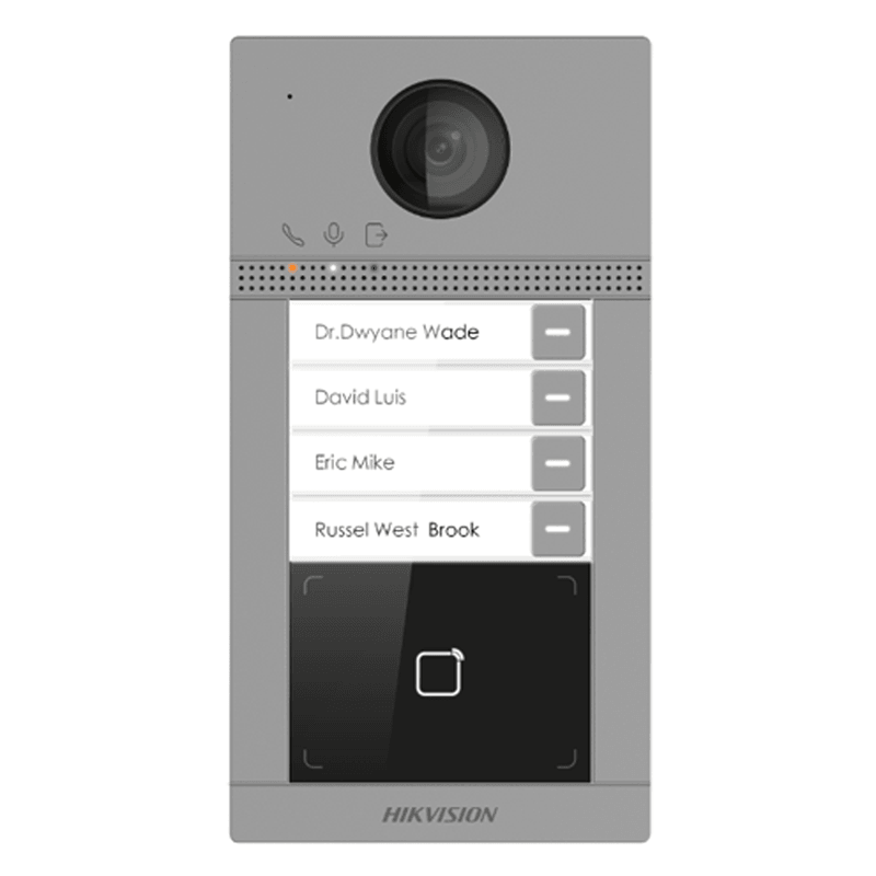 Hikvision DS-KV8413-WME1 4 Button IP Video Intercom Door Station, image 1
