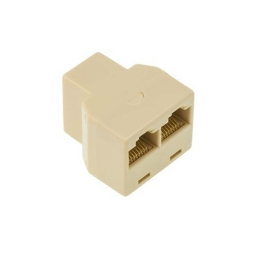 RJ45 Ethernet Y-Splitter Adapter 1 to 2 Port Network Connector, image 1