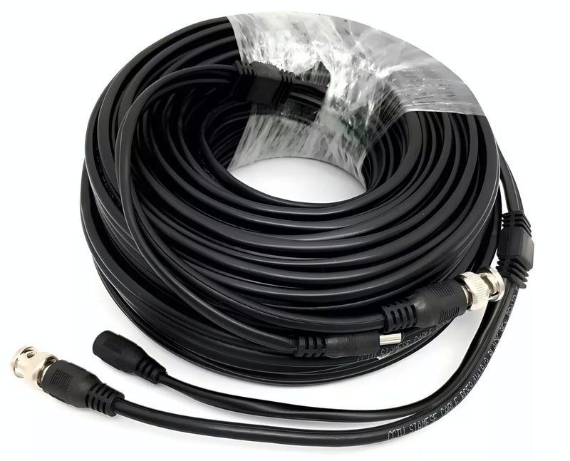 RG59 CCTV Cable 10m BNC Video with DC Power Shotgun Lead for Camera to DVR, image 1