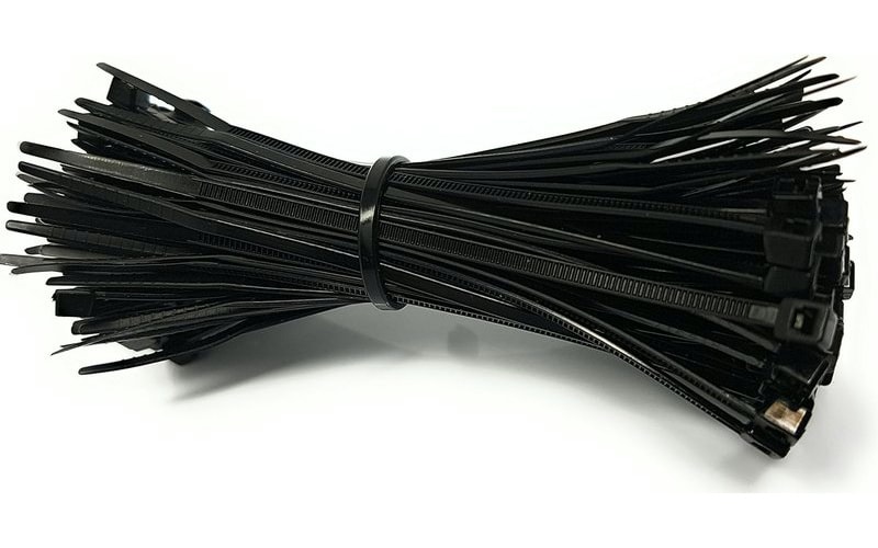 Cable Ties 250x4.6mm Black Nylon Zip Ties Pack of 100, image 1