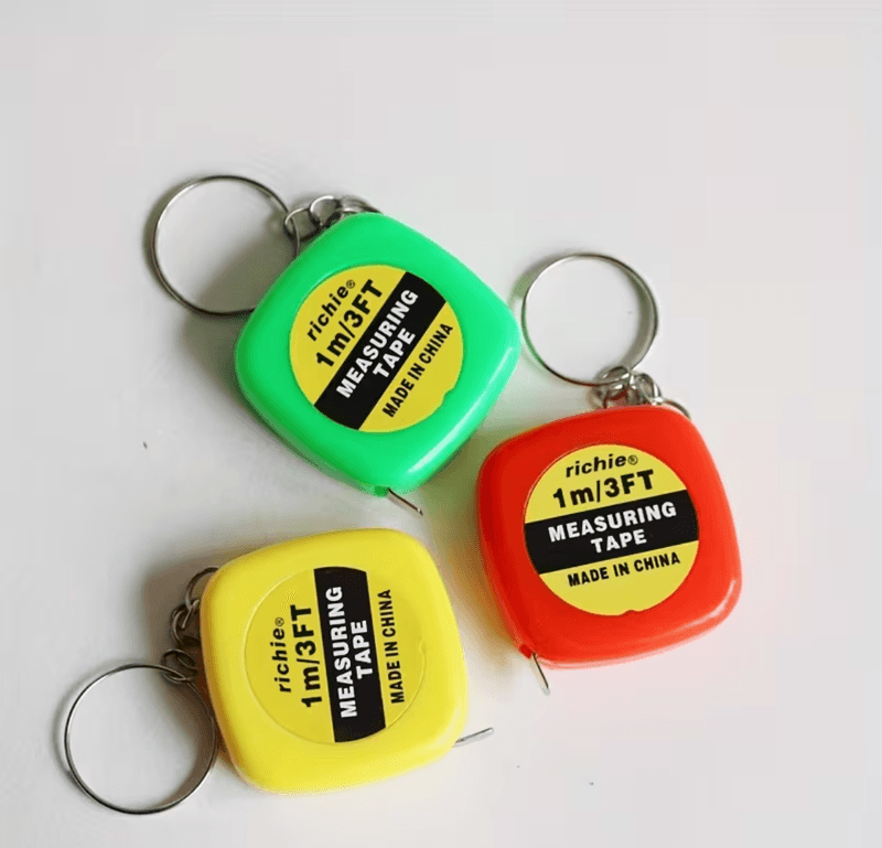 Gift Tape Measure 1 Meter Small Steel Tape Measure Pull Tape 1M Measuring Tape Stainless Steel Small Ruler with Keychain Portable Ruler, image 1
