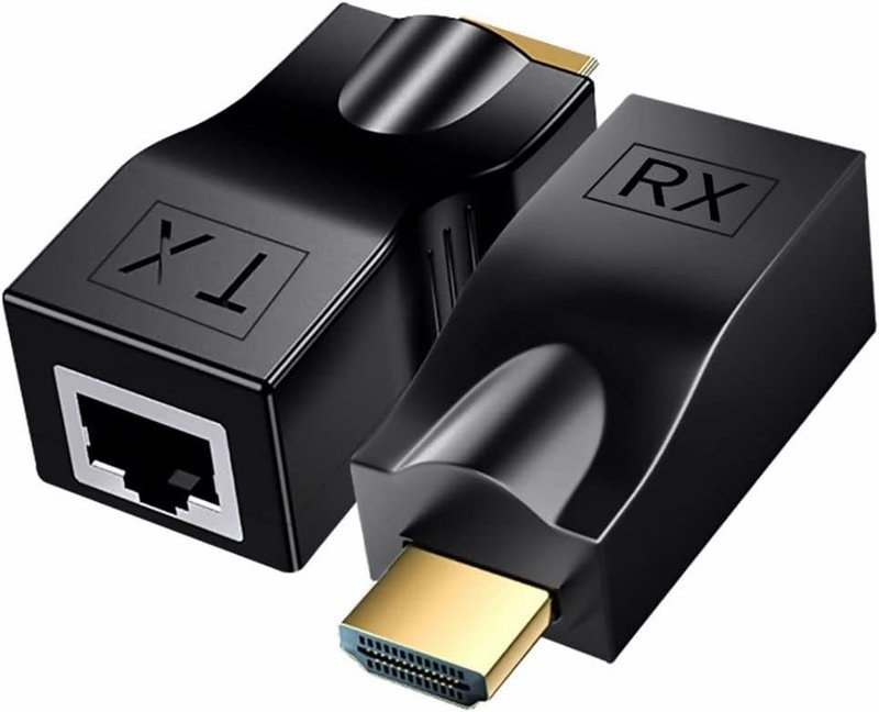 HDMI Extender Over Cat5e/Cat6 30m RJ45 LAN 1080P, image 1