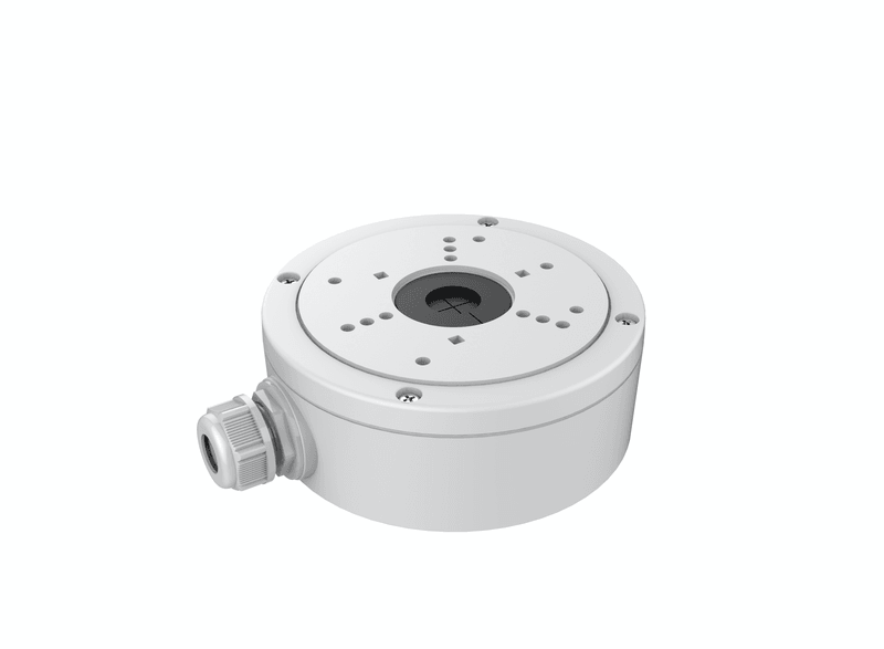 Hikvision DS-1280ZJ-S Aluminum Junction Box - Professional Dome Camera Mount (White), image 1