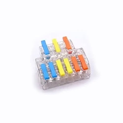 SPL-3-6 Lever Nut Wire Connector 3 In 6 Out Compact Splicing Terminal, image 1