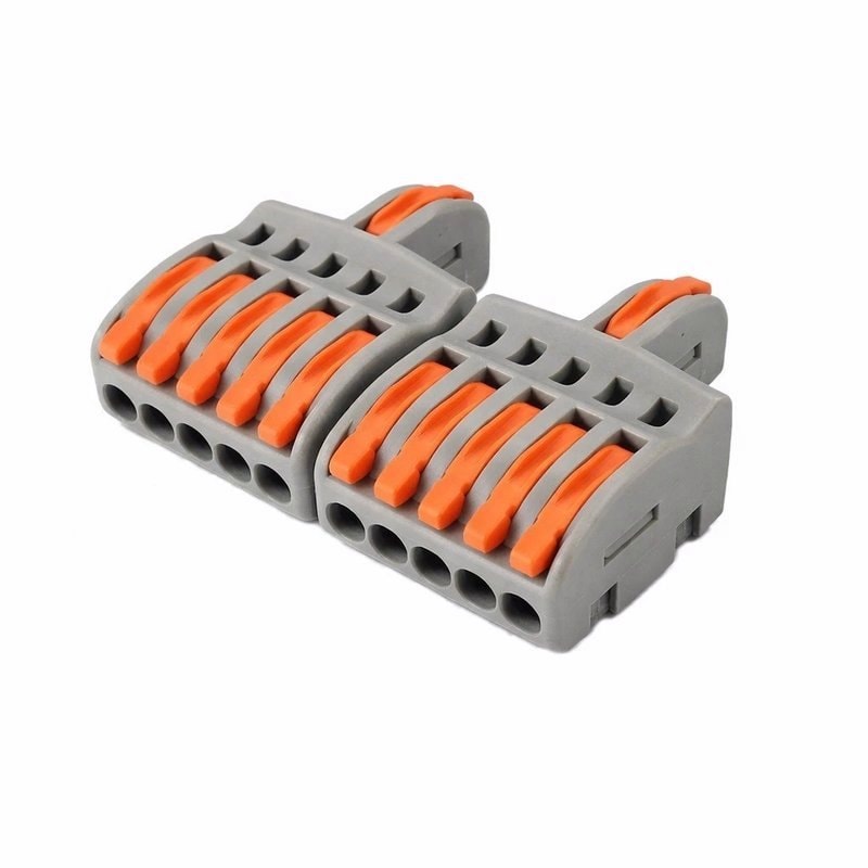 SPL-2-10 Lever Wire Connector 2 In 10 Out Compact Splicing Terminal, image 1