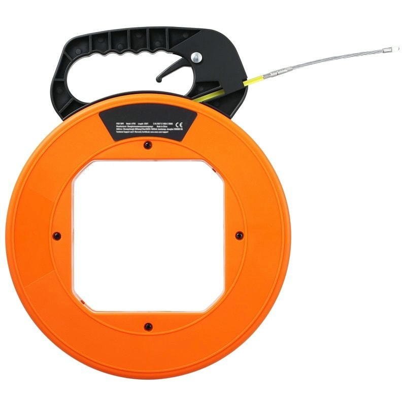 30m Fiberglass Fish Tape Reel Wire, image 1