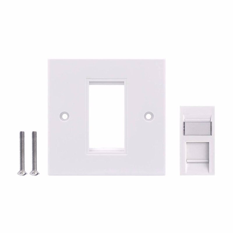 Cat6 RJ45 Ethernet Wall Socket Faceplate Network LAN Outlet, image 1