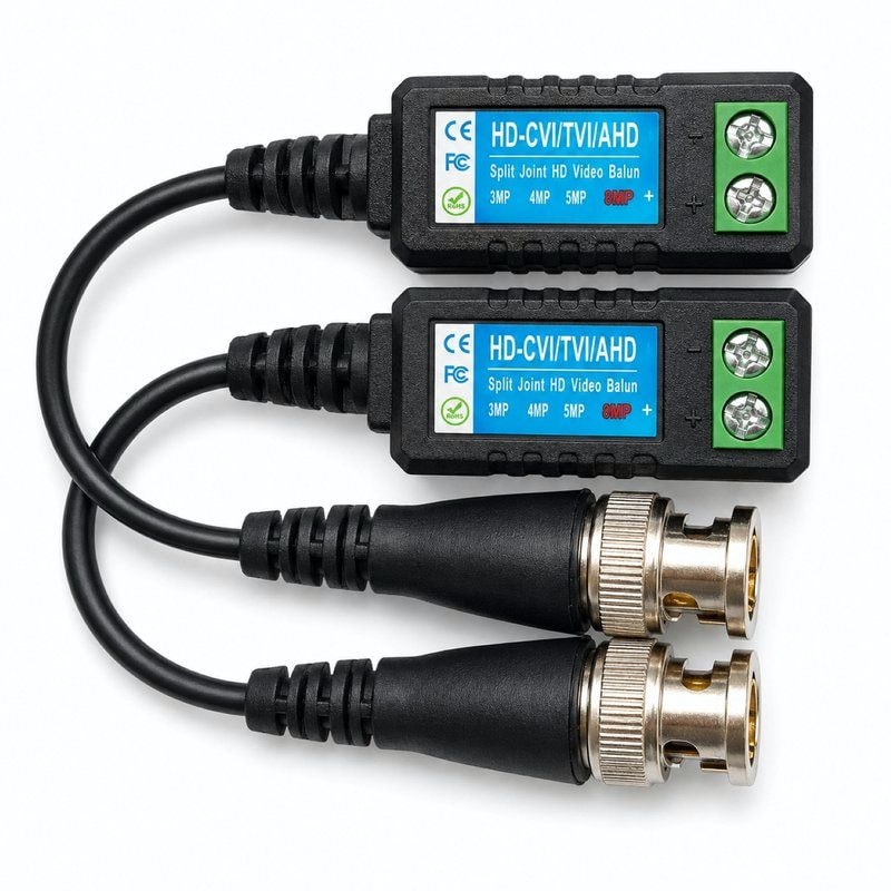 Passive HD-CVI TVI AHD Video Balun Screw Terminal for CCTV UTP Cable, image 1