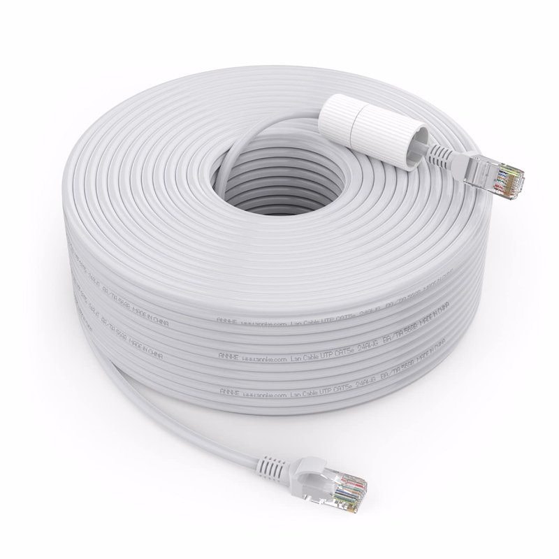 Cat6 Ethernet Network Cable 40m White RJ45 LAN Patch Lead, image 1