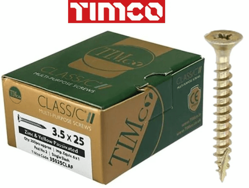 TIMCO Solo Wood Chipboard Screws 5.0x40mm PZ2 Yellow Zinc, image 1