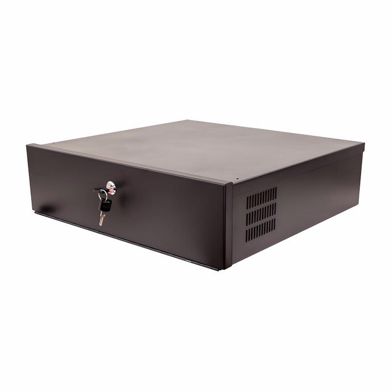 Lockable CCTV DVR Security Lock Box Metal Black 15×15 Inch, image 1