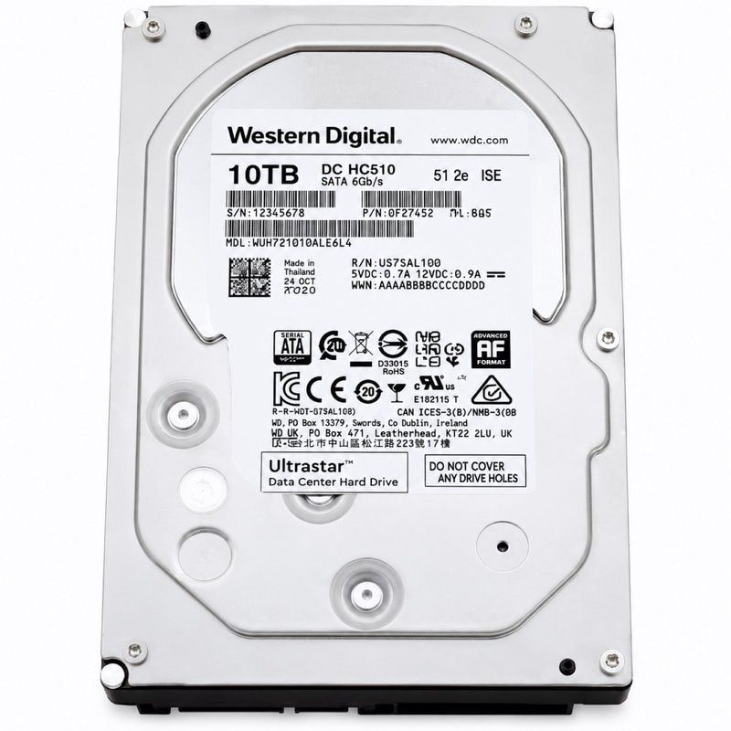 HP 10TB Enterprise Hard Drive 3.5" SATA 7200RPM Server HDD, image 1