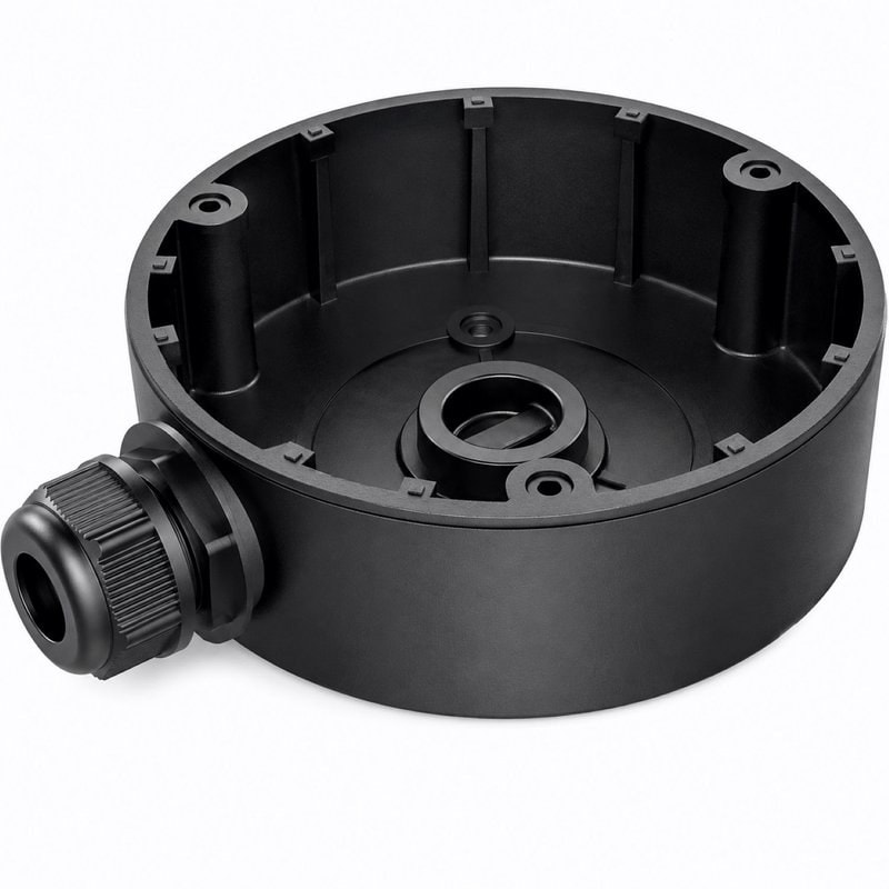 Hikvision DS-1280ZJ-TR13-B Aluminum Junction Box for Turret Cameras Black, image 1