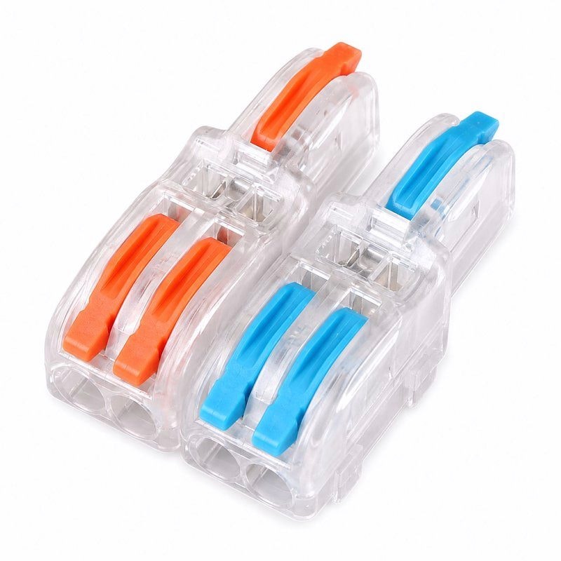 SPL-2-4-CL Clear Lever Wire Connector 2 In 4 Out Splicing Terminal, image 1