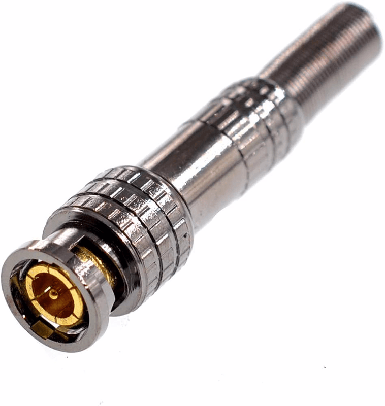 Spring Loaded BNC Q9 Male Connector for CCTV Coaxial Cable, image 1