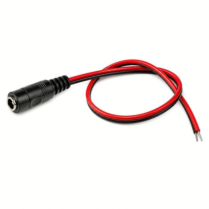 DC Female Power Cable 30cm Red Black CCTV Adapter Lead, image 1