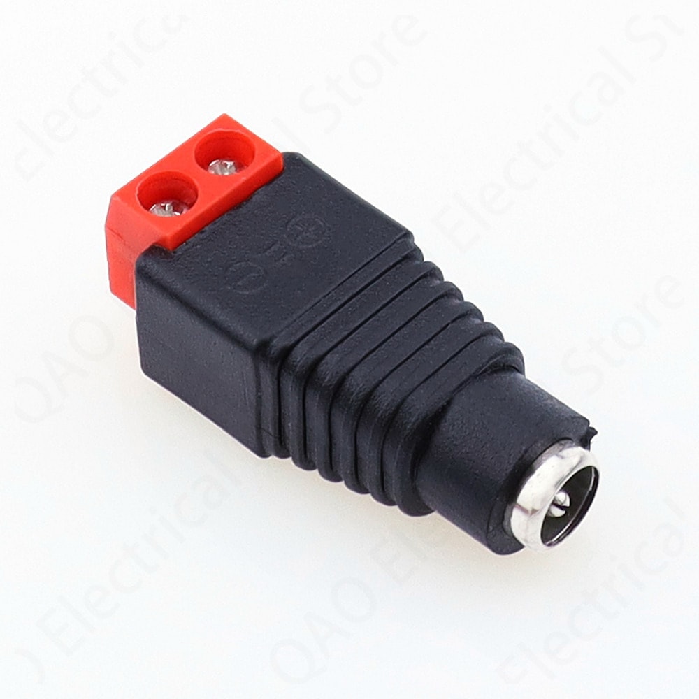12V DC CCTV Male and Female Power Connector Plug and Socket Adapter, image 1