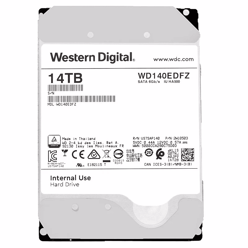 Western Digital WD140EDFZ 14TB 3.5" SATA Internal HDD 5400RPM, image 1