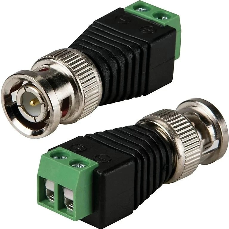 Wire to BNC Male Plug Screw Terminal Connector CCTV Adapter, image 1