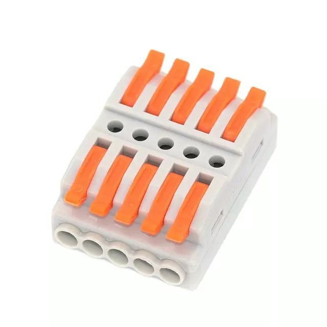 SPL-5 Lever Wire Connector 5 Port Terminal Block for CCTV Power, image 1