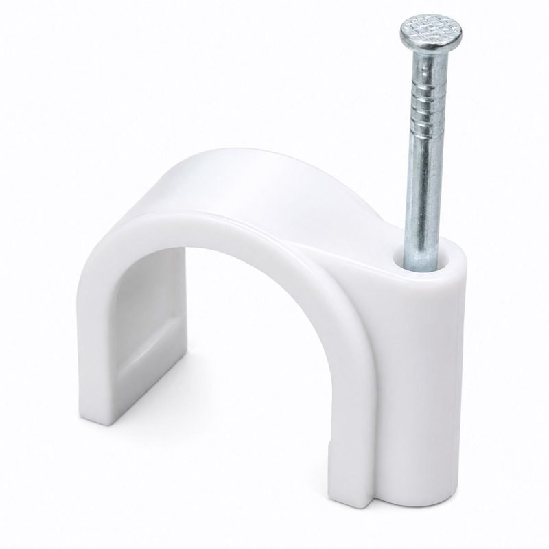 Schneider 70CGKF10 1mm² Twin & Earth Flat Cable Clips Grey 100 Pack, image 1
