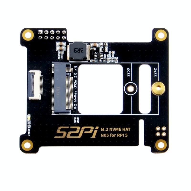 Raspberry Pi 5 N05 M.2 2242 PCIe NVMe Top Extension Adapter, image 1