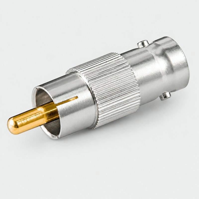 BNC Female to RCA Male Adapter CCTV Coaxial Video Connector, image 1